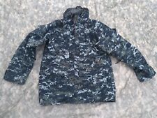 US Navy Working Parka Gore-Tex Digital Camo Blue Jacket Size Small Short picture