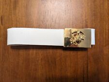 USMC US MARINE CORPS NCO PARADE & BALL DRESS BLUES WHITE BELT WITH BUCKLE picture