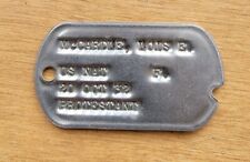 Military Dependent US National  Named Notched Dog  ID Tag Female 1932 DOB picture