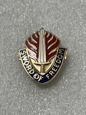 US Military Lapel DUI Insignia Pin Badge: Army / Europe ~ Sword of Freedom picture