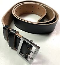 WWII GERMAN OFFICER M31 BLACK LEATHER CLAW BUCKLE BELT- SIZE 3 (32-40 WAIST) picture