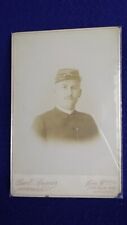 Vintage 1870's Indian War Era 15th Infantry U.S. Soldier Cabinet Card Photograph picture