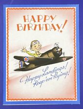 Vintage Birthday WWII Era Greeting Card-Military Air Corp-Unused With Envelope picture