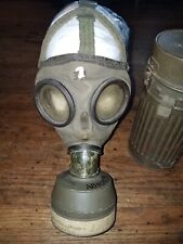 WW2 GERMAN GASMASK And CANISTER  picture