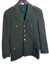 US Military Army Green Coat 37R Poly/Wool Blazer Jacket Uniform Men's picture