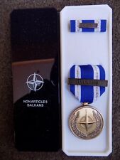 GENUINE NATO MEDAL NON ARTICLE 5 BALKANS IN NAMED BOX OF ISSUE - POST JAN 2011 picture
