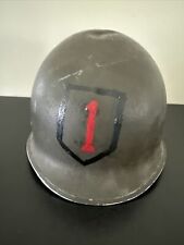 Original WW2 USA 1st Infantry Division M1 Helmet picture