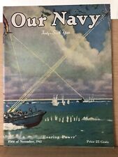 OUR NAVY MAGAZINE FIRST OF november 1943 . ORIGINAL.VERY GOOD. picture