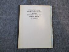 1972 US/USSR ABM TREATY ORIG OFFICIAL TEXTS STRATEGIC ARMS LIMITATION ACCORDS BK picture