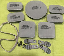 Used Military Advanced Combat Helmet Replacement Pad Set of 7 PLUS 4 Buckles picture