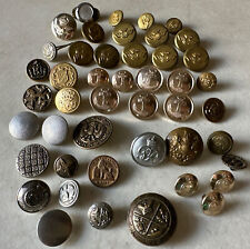 Vintage Foreign World War 2 Military Buttons Collection Lot Of  (40) Mixed Lot picture