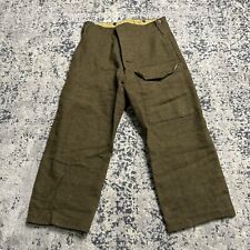 Vintage Wool Military Battle Dress Trousers Serge Bond Clothes Pants 32x37 1952 picture