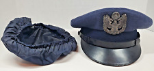 Air Force Patrol SEMPER VIGILANS Hat & Cover Military Navy Blue Pilot Size 7 1/4 picture
