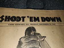 RARE Museum Piece ORIGINAL WWll CAMP STEWART Christmas News Paper 1944 Army Navy picture