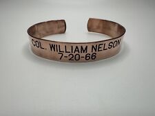 Vintage POW Vietnam Pilot Col William Nelson 7-20-66 Copper Cuff picture