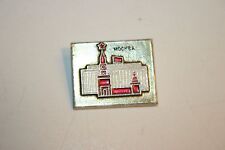 WOW Vintage MOCKBA Moscow USSR Flag Building Mid Century Russia Lapel Pin Rare picture
