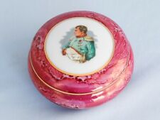 Vintage Porcelain French Limoges Napoleon Box  Empire Waterloo War Battle picture