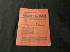 ORIGINAL WWII BRITISH ARMY PAMPHLET: Notes on the PRINCIPLES OF INSTRUCTION 1943 picture