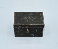 MILITARY W D WAR DEPARTMENT TIN BOX WW1 / WW11 picture