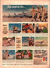 1950 vintage US Air Force recruitment ad, Post World War ll E5 picture