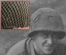 ORIGINAL WWII Woven RECTANGLE Patt M1 Helmet Net frm US OD Camouflage Shrimp Net picture