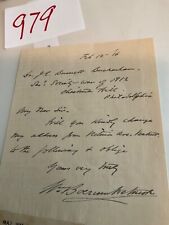 979 COMANCHE WAR CAVALRY OFFICER & AUTHOR W B WETMORE LETTER 1916 picture