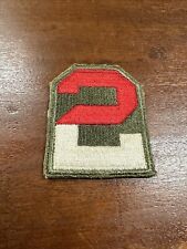 Vintage WWII US ARMY PATCH-SECOND 2nd ARMY Snow back picture