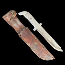 WWII Theater Made Fixed Blade Trench Art Sawtooth Sawback Knife Mk2 Sheath picture