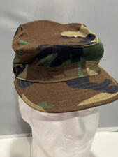 US Army BDU Patrol Cap Woodland Camo Hot Weather 1980s Military Size 6 5/8 picture