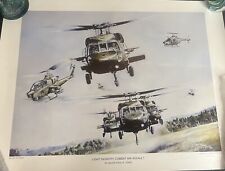 Paul R Jones Military Art Series Light Infantry Combat Air Assault Print 18”x24” picture