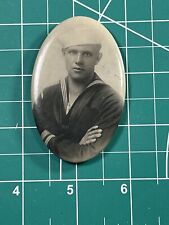 WW1 USN Sailor Photo Sweetheart Piece picture
