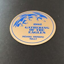 1982 Gathering Of The Eagles Indiana Warbirds Rally Brass Metal Plaque  - NOS picture