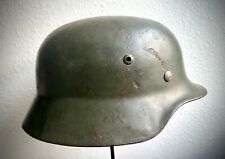 Original German Quist M35 Helmet/ Huge Size 68/Apple Green Smooth Paint/Ex DD picture