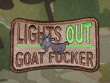 RARE Lights Out Goat F*cker Patch Morale TNV Tactical  Night Vision TNVC Seal picture