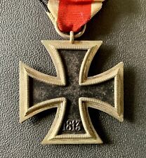 AUTHENTIC WWII GERMAN IRON CROSS SECOND CLASS WITH RIBBON 1813-1939 picture
