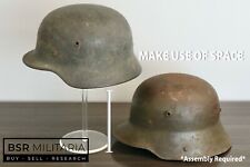 US WWII Helmet Display Stand - Acrylic Combat Museum Headgear Presentation  picture