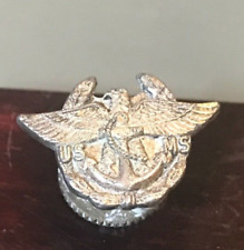 Sterling Silver Eagle in Wreath w/ Anchor USMS Pin approx. 3/4