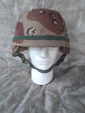 PASGT Combat Helmet,1987 Dated  K-Pot  w/ Chocolate Chip Cover-Medium  picture