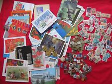 Vintage Soviet Union Set Badges+postcards+coins+stamps+awards USSR-205 pieces picture