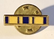 Military SERVICE RIBBON BAR LAPEL PIN Blue Yellow Gold Jandy picture