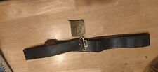 Spanish Civil war belt and belt buckle original black leather picture