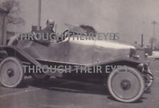 Original WW1 photo & negative RAF officer seated in vintage car WWI photograph  picture