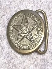 Vintage Original Russian Army Soviet Officer’s Brass Parade Belt Buckle USSR  picture
