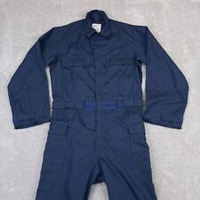 VINTAGE US Military Navy Coveralls Mens 40R Blue Flame Resistant Flight Suit picture