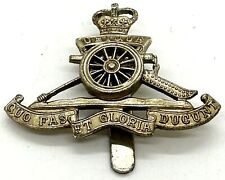 British Military Issue Royal Artillery Staybright Small Beret Hat Cap Badge picture