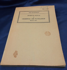 Vintage WWII Celestial Air Navigation Book TM 1-206 March 1941 War Department picture