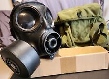 Rare Type British S10 Gas Mask Size 2 1986 - NBC Military Respirator & Bag picture