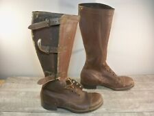 WWII Army Military 40s Mens Cavalry Infantry Riding Boots Original Size 7.5 WW2 picture