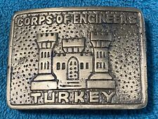 US Army Engineers - Turkey - Solid Brass Buckle -  picture