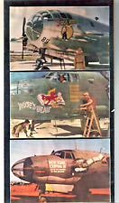 3-Original WW2 US Airplane Nose Art Military Photos Photographs Ventura Brooklyn picture